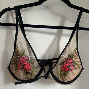 Victorias Secret embroidered bra